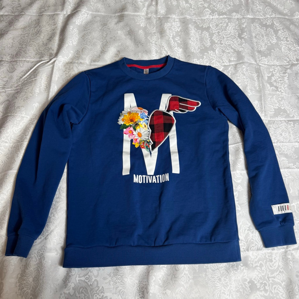 Men’s Fifth LOOP Blue Motivation Graphic Sweatshirt M